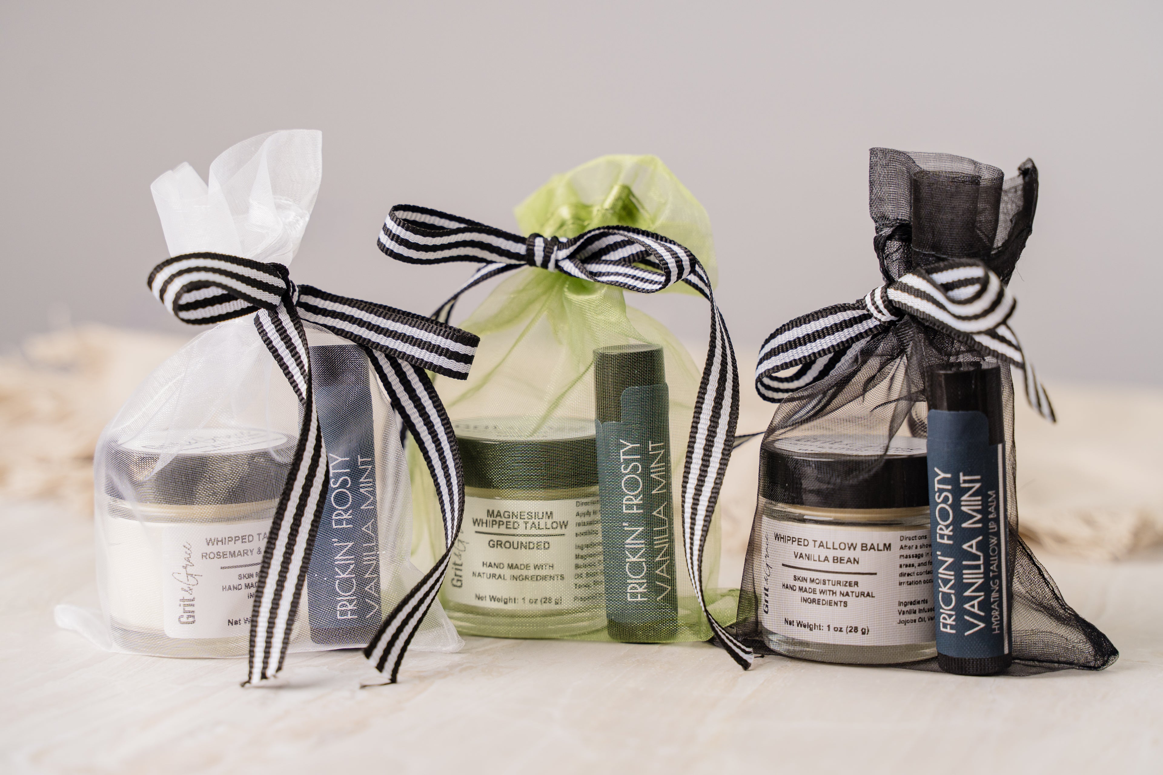 Gift Bags - Grounded / Frickin' Frosty Vanilla Mint Lip Balm
